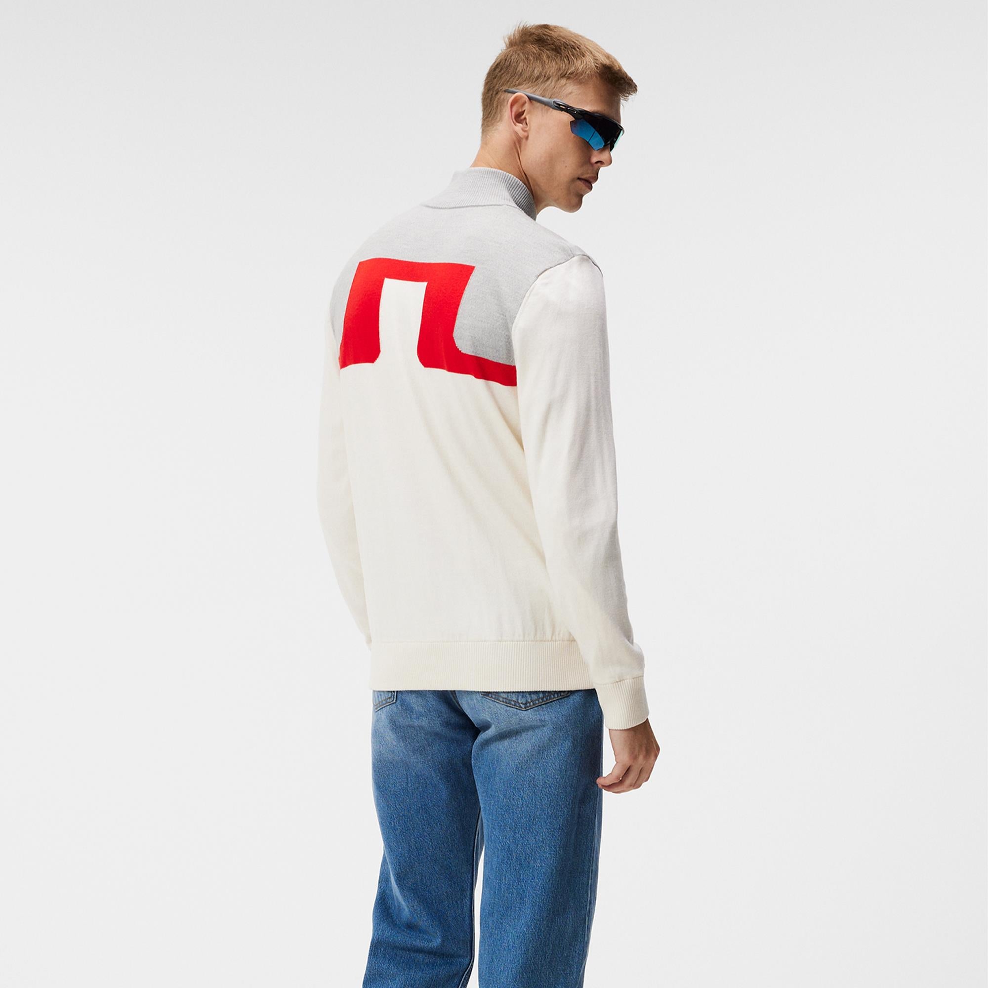 J Lindeberg Jeff Windbreaker Mens Golf Sweater White
